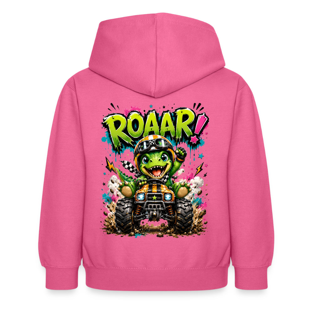ROAAR! – Monstertruck Dino Kids Hoodie ⭐ - pink