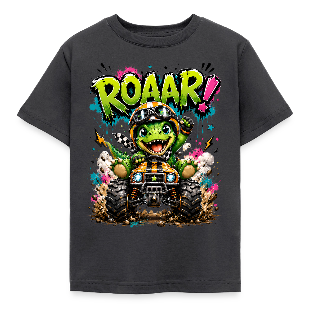 ROAAR! – Dino Racer Premium Shirt - dark grey