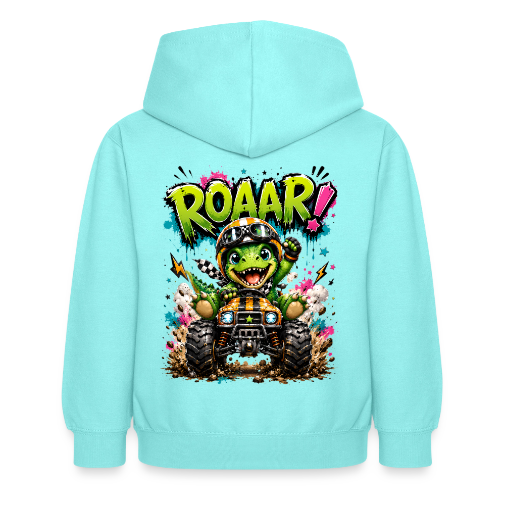 ROAAR! – Monstertruck Dino Kids Hoodie ⭐ - peppermint