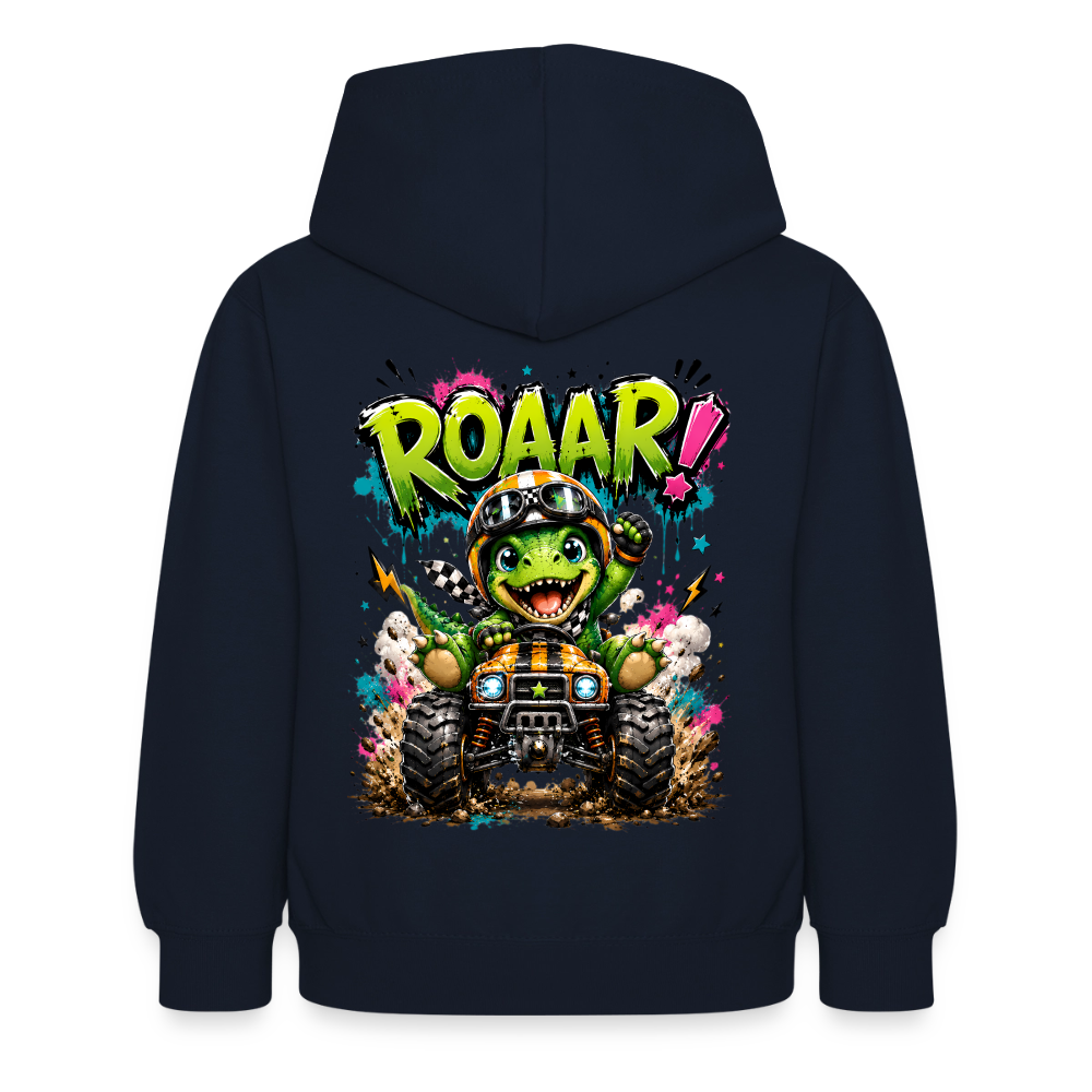 ROAAR! – Monstertruck Dino Kids Hoodie ⭐ - navy