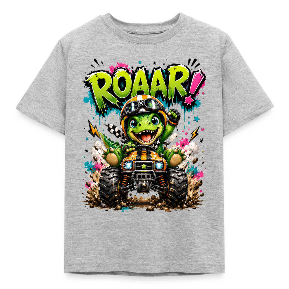 ROAAR! – Dino Racer Premium Shirt - heather grey