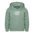 Not My Problem – Panda Kids Hoodie ⭐ - steel green