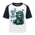 Not My Problem – Panda Baseball T-Shirt ⭐ - white/navy