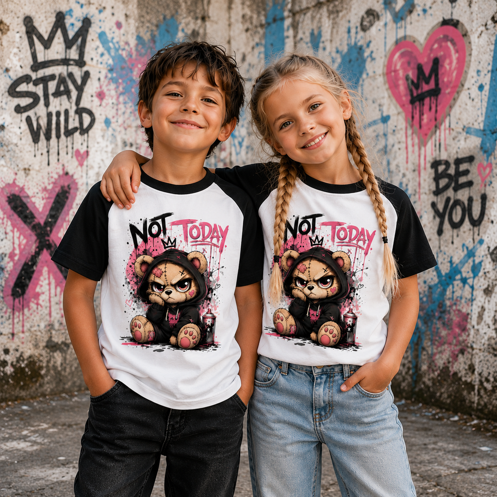 NOT TODAY – Kids Baseball T-Shirt