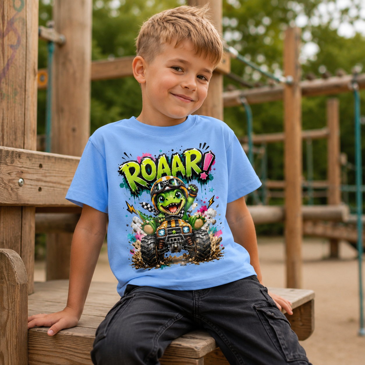 ROAAR! – Dino Racer Premium Shirt
