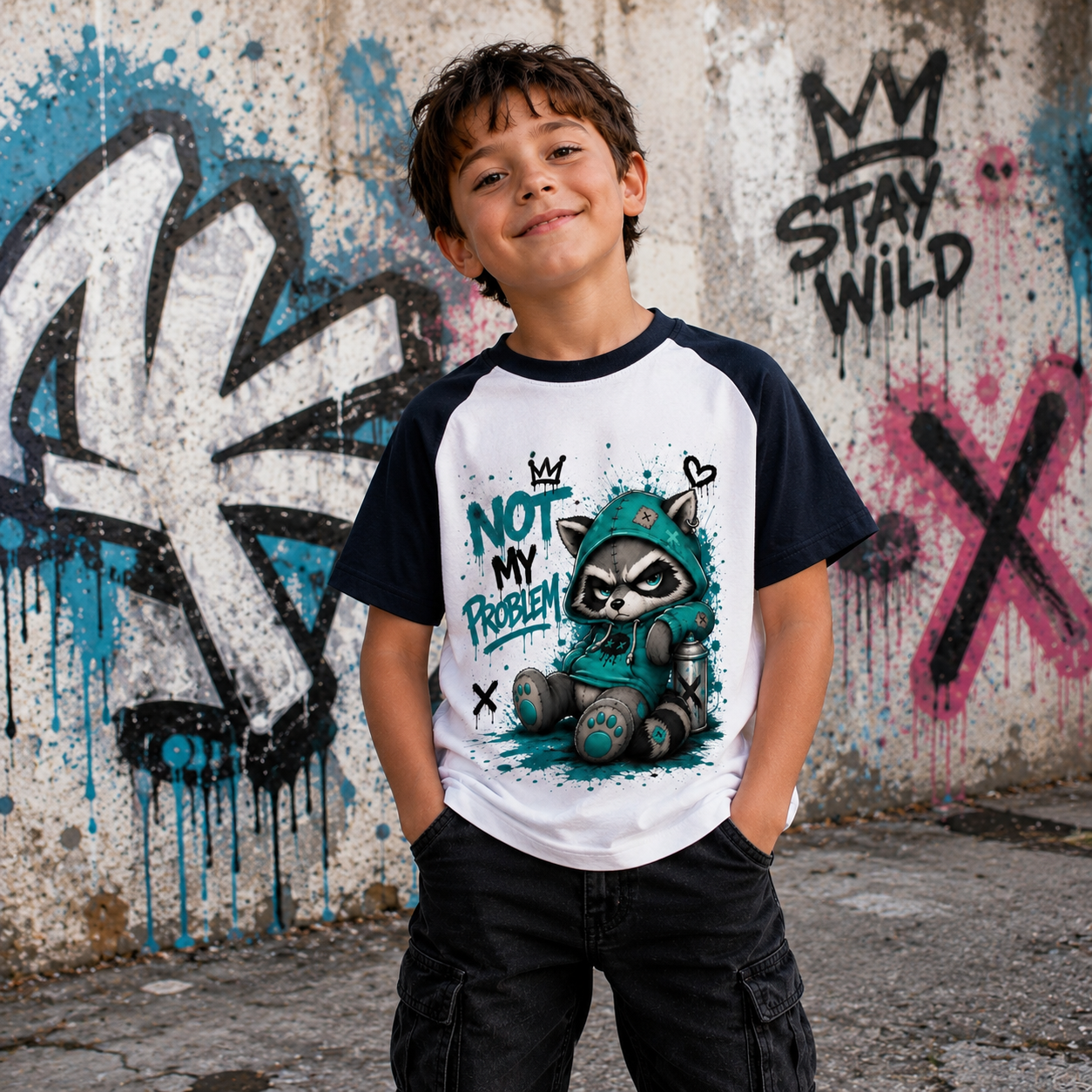 Not My Problem – Panda Baseball T-Shirt ⭐