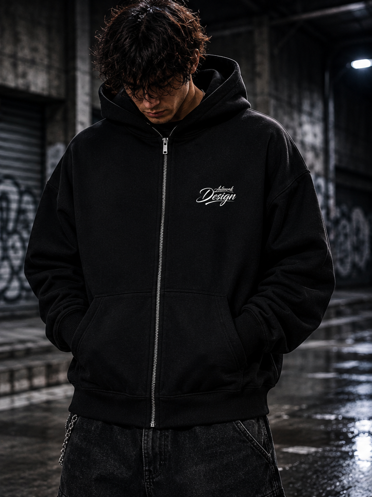 VACANCY Oversized Zipper Hoodie "Imp"